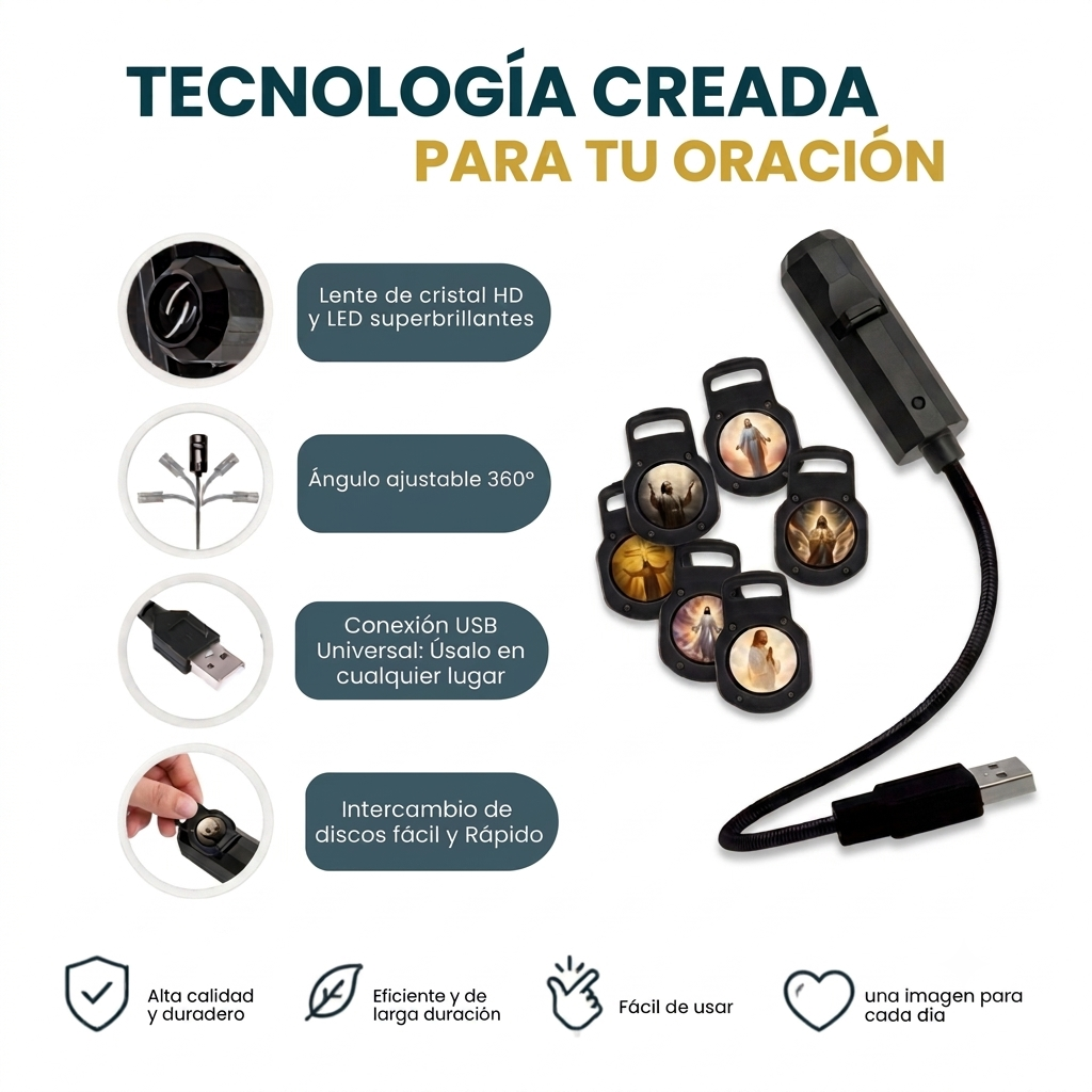 Mini Proyector de Jesús con Discos Intercambiables