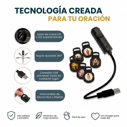 Mini Proyector de Jesús con Discos Intercambiables
