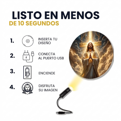 Mini Proyector de Jesús con Discos Intercambiables